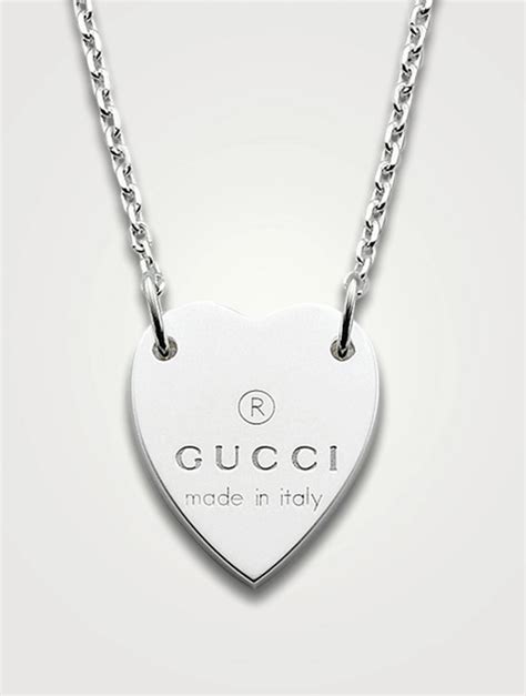 gucci sterling silver g charlotte heart|Gucci G Charlotte Heart Pendant Necklace .